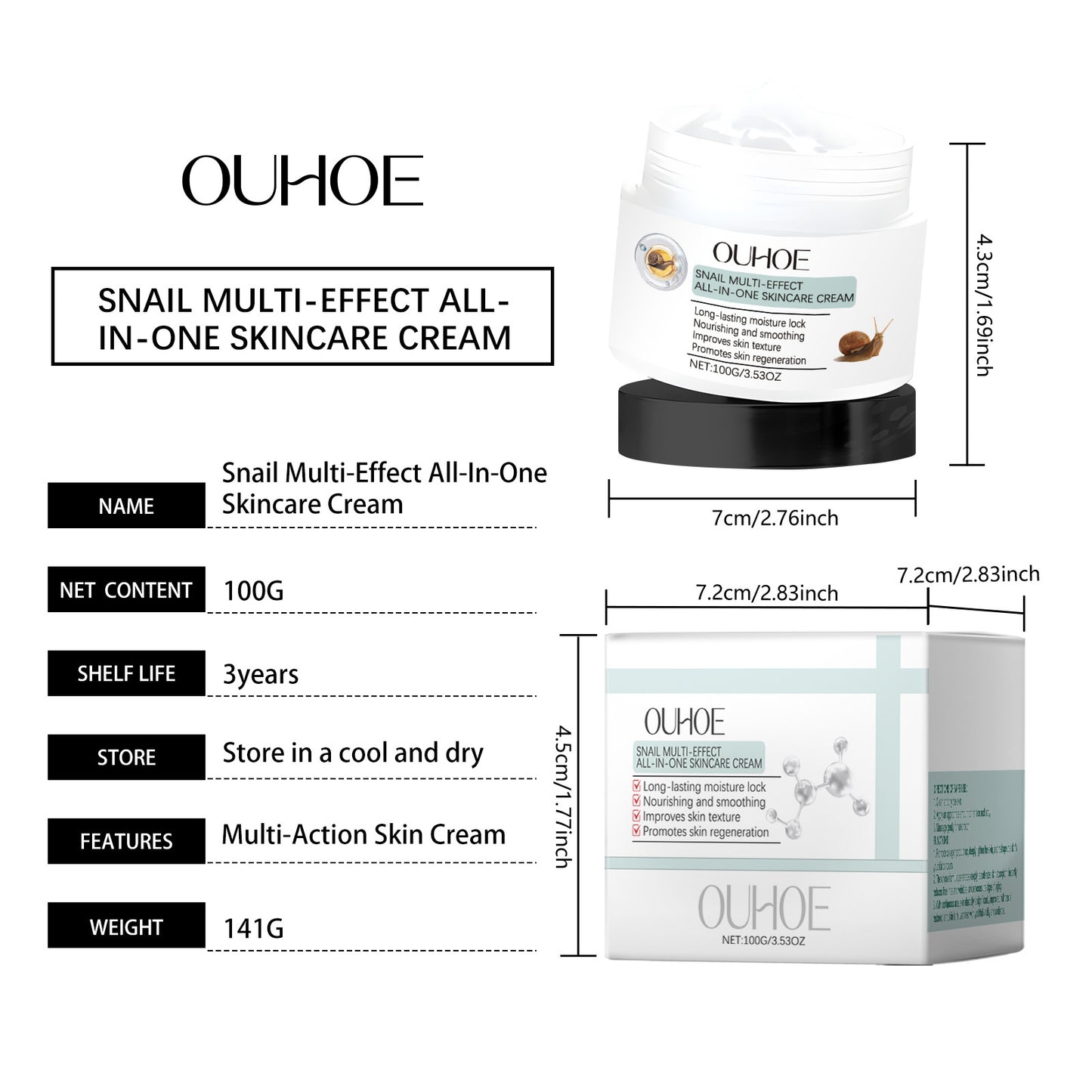 nail Mucin Skincare Cream – All-in-One Repair & Glow