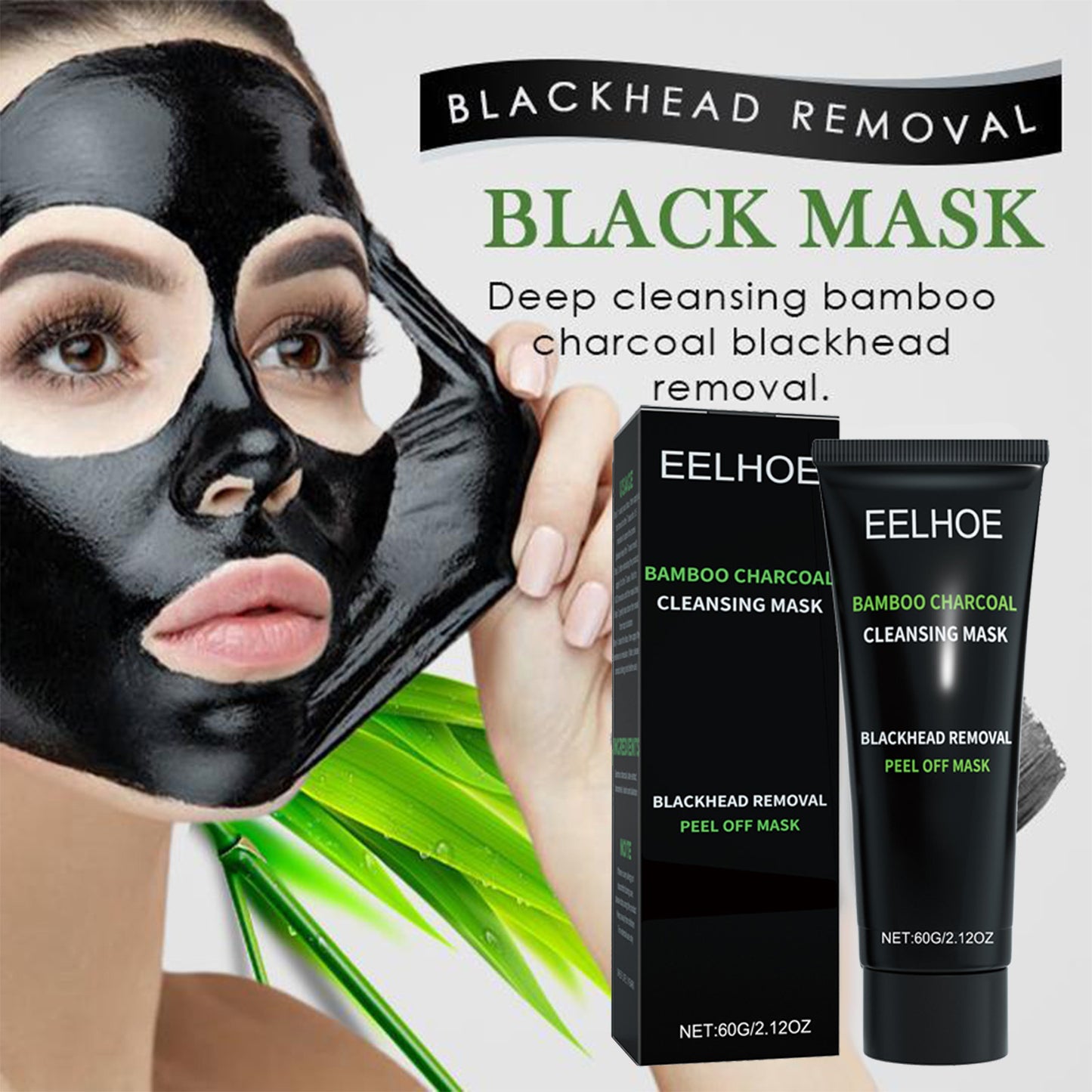 EELHOE Blackhead Remover – Aktivkohle-Maske für reine Poren