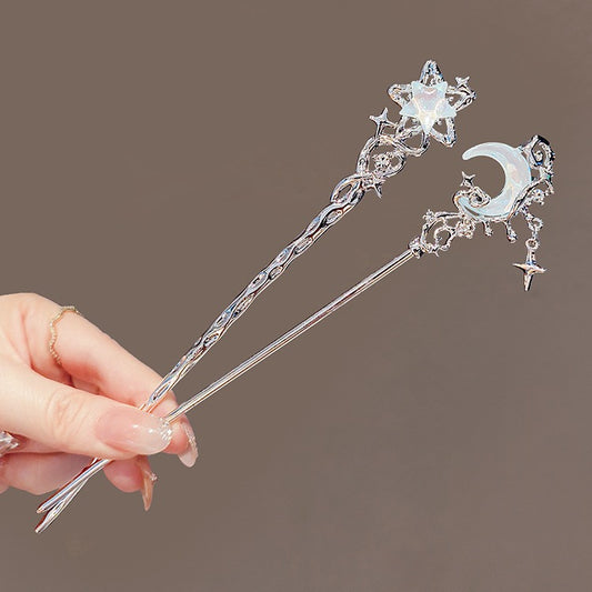 Elegant Moonstone Hairpin 🌙✨ – Women’s Updo Accessory