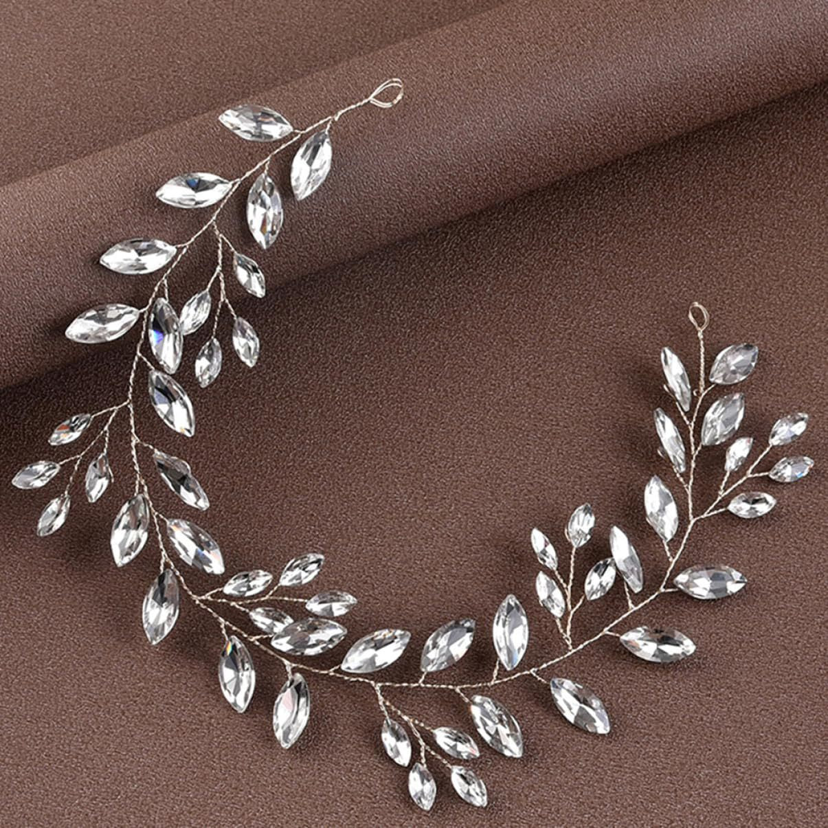 Silver Horse Eye Headband – Flexible Bridal Hair Accessory