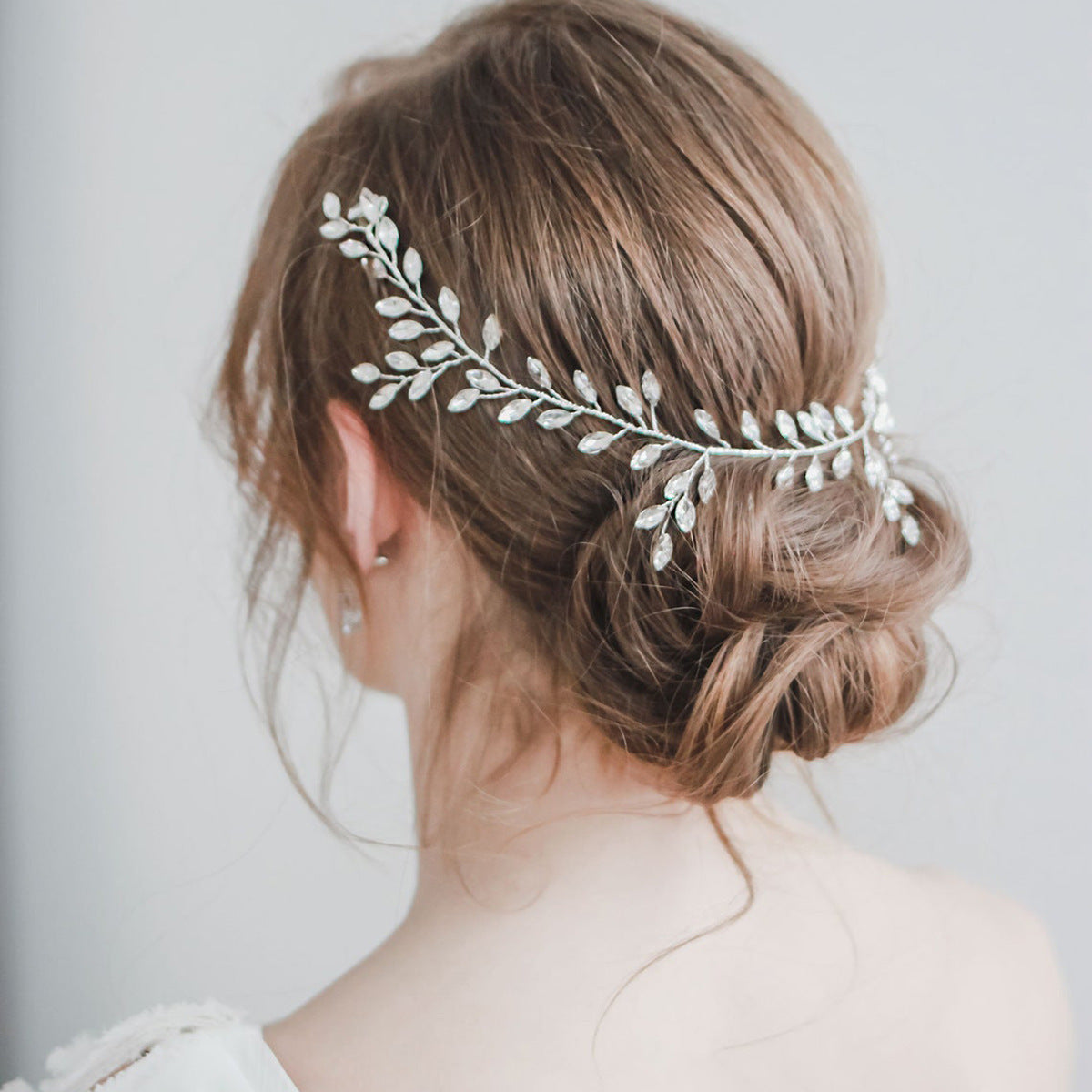 Silver Horse Eye Headband – Flexible Bridal Hair Accessory