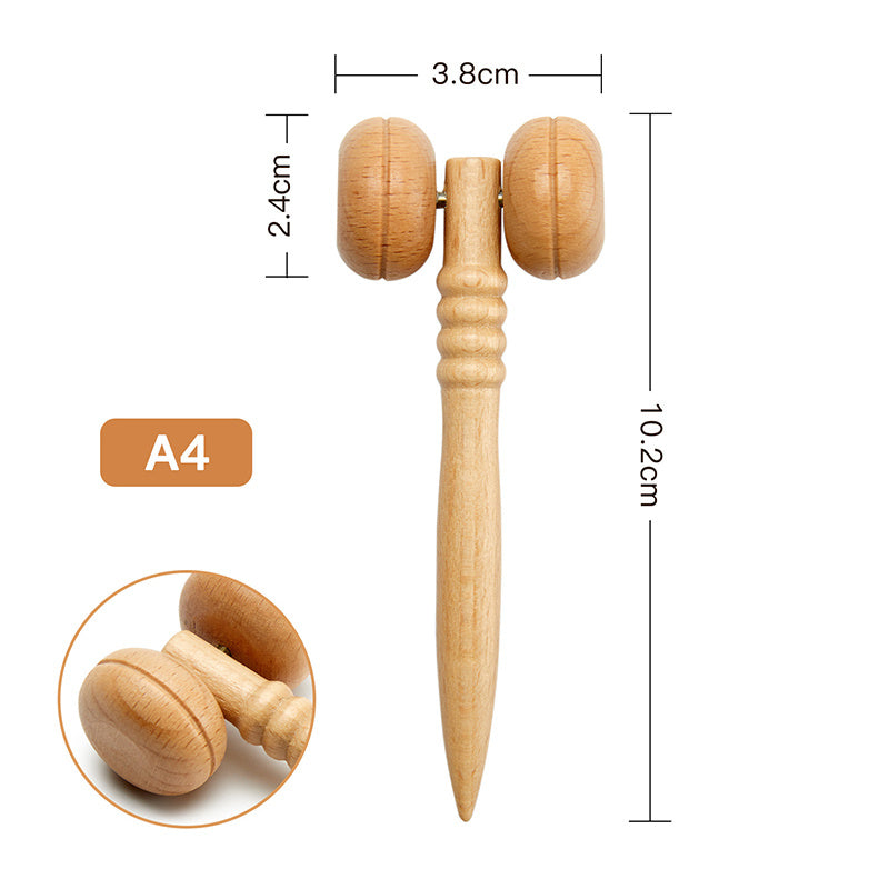 Mini Maderotherapy Face Roller – Holz-Massager für Gesicht & Lifting