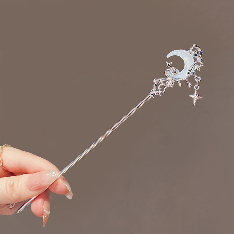 Elegant Moonstone Hairpin 🌙✨ – Women’s Updo Accessory