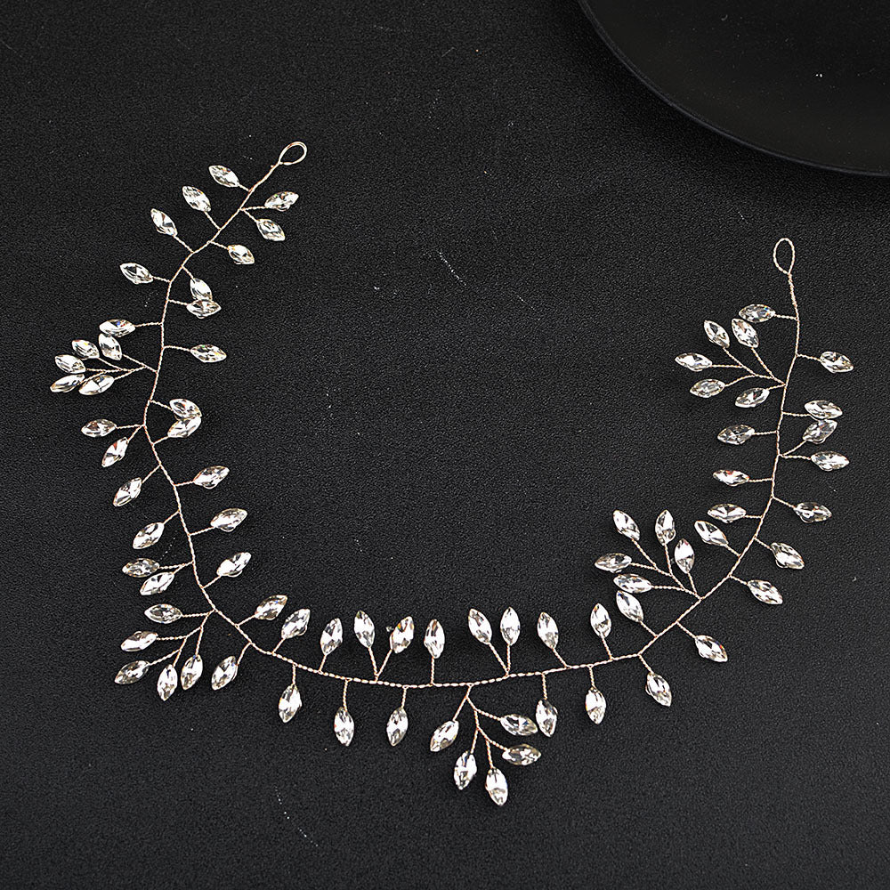 Silver Horse Eye Headband – Flexible Bridal Hair Accessory
