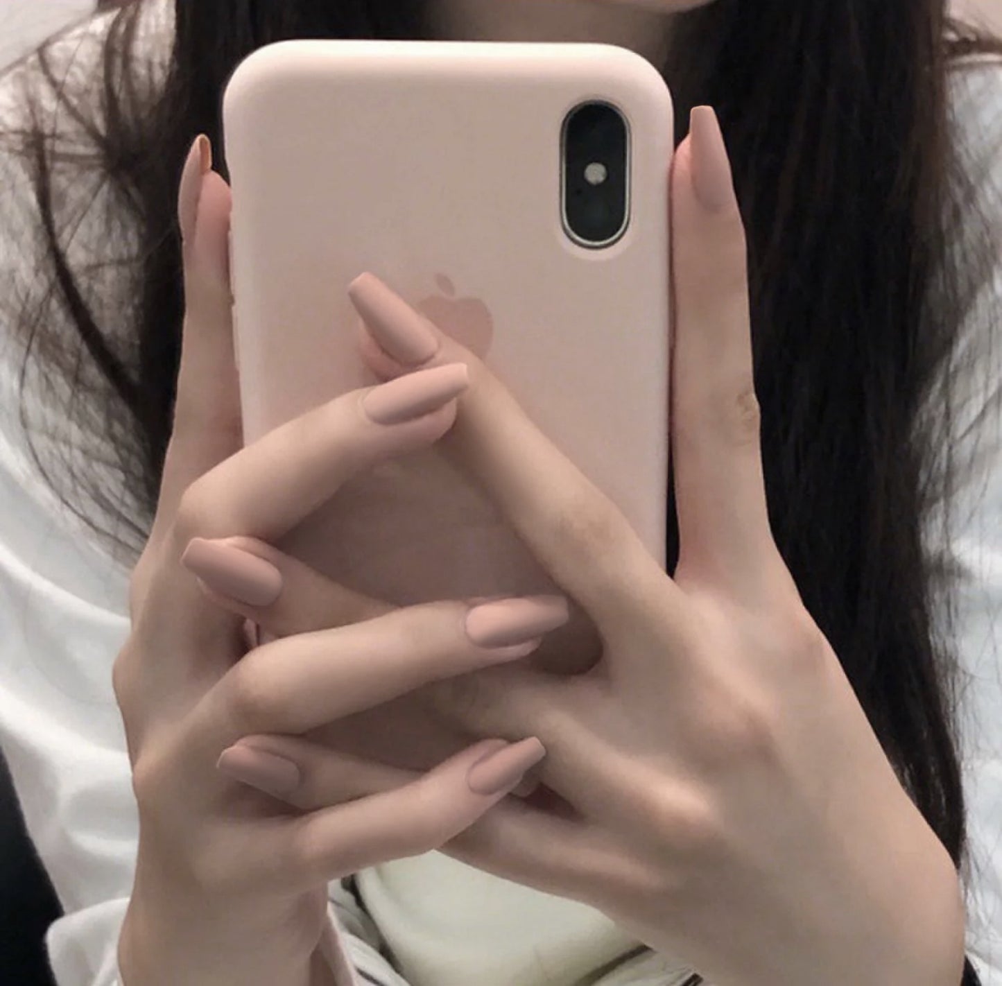 Matte Ballet Nails – Zarte Press-On Nägel im Ballett-Stil