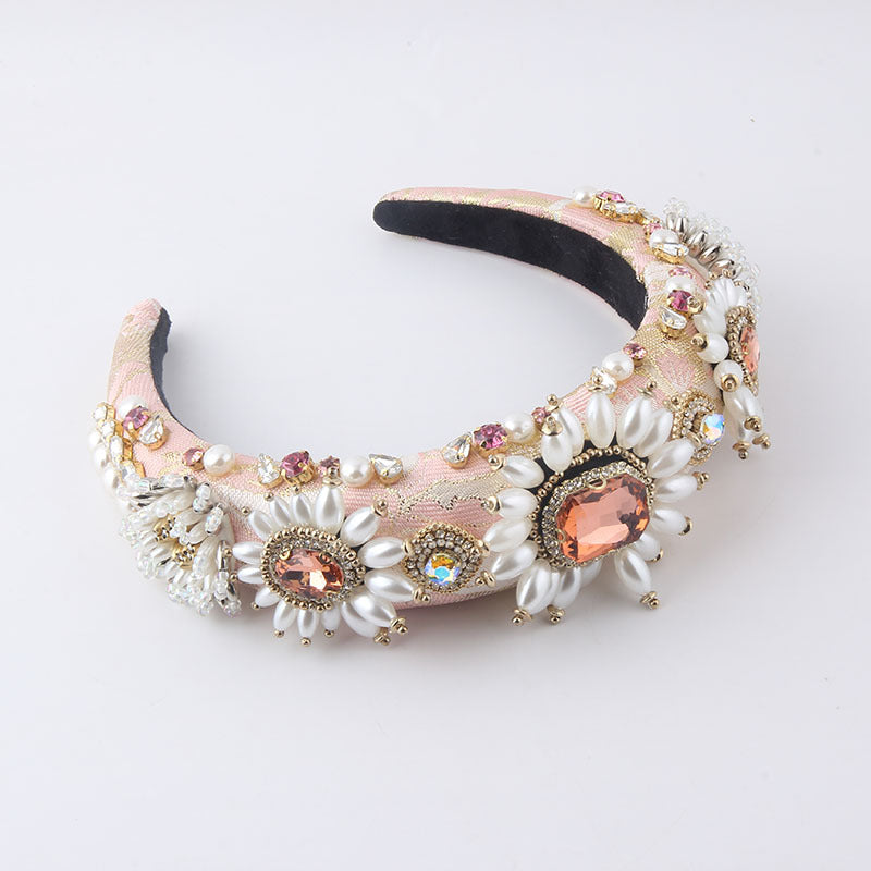 Baroque Pearl & Rhinestone Headband 🌟💎 – Luxury Fashion