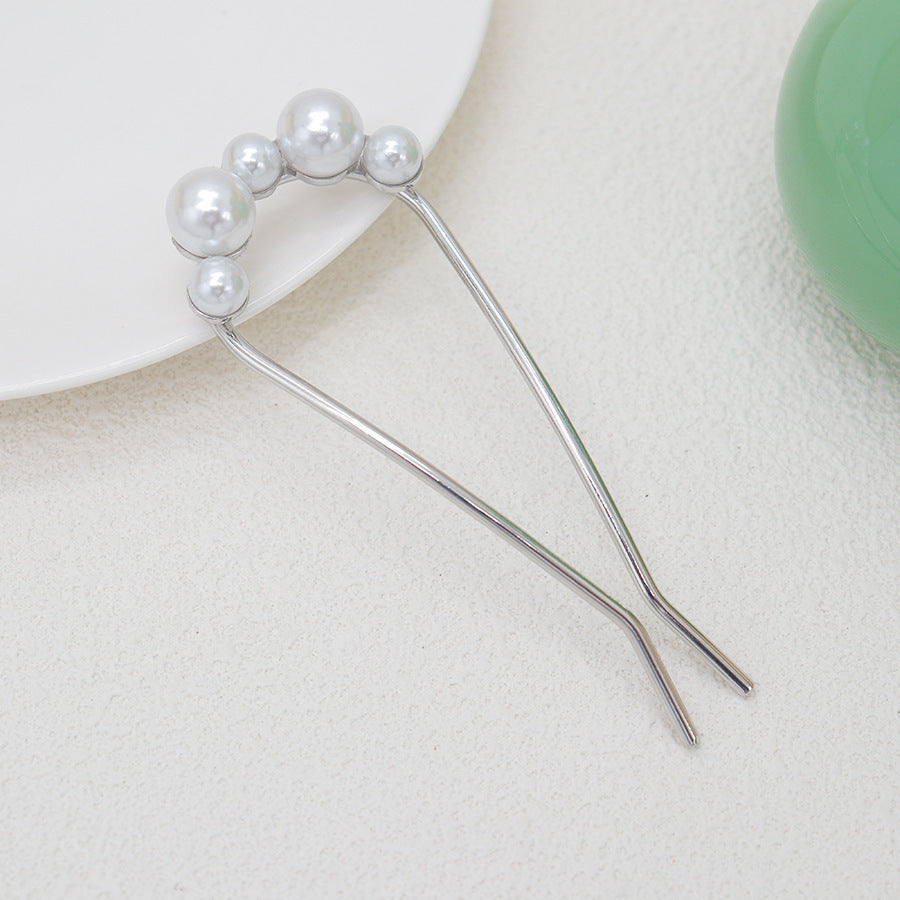 Pearl U-Shape Hair Clasp ✨🤍