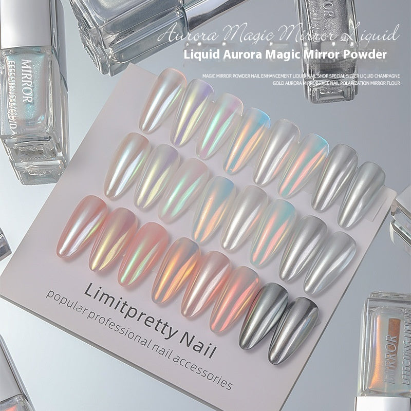 Moonlight Chrome Nail Powder – Liquid Mirror Finish