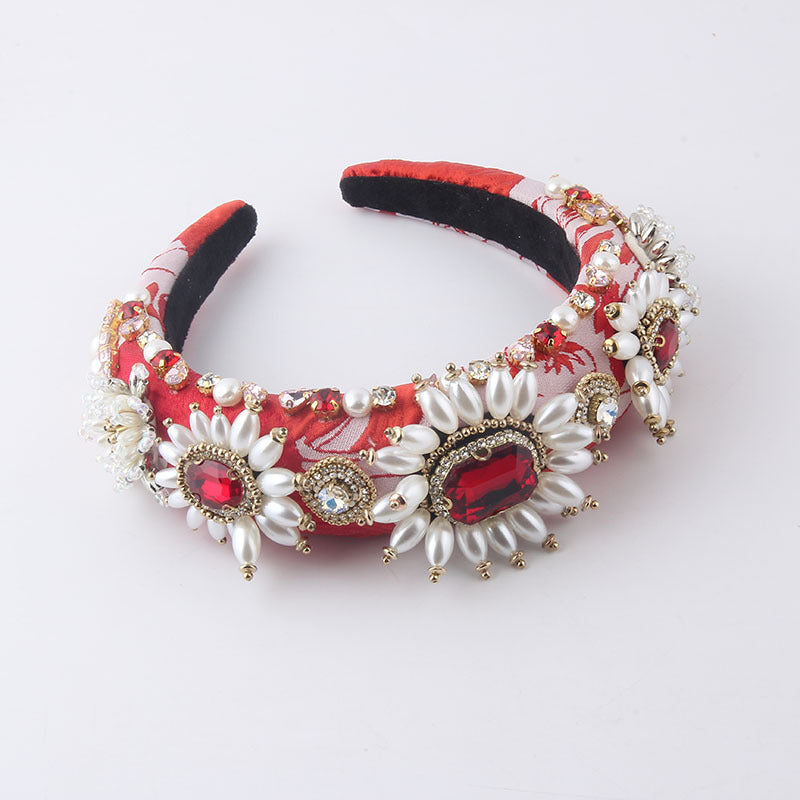 Baroque Pearl & Rhinestone Headband 🌟💎 – Luxury Fashion