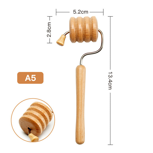Mini Maderotherapy Face Roller – Holz-Massager für Gesicht & Lifting